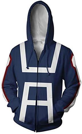 YUANTU Academia Hoodies Cosplay Costume Jacket Hoodies for Adult Unisex, XL