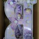 Realspring Baby Shower Sign Babe Marquee LED Letters Battery Operated Light up Centerpieces Glowing Home Table Party Decor for Boy Girl Gender Reveal Birthday, 8.26''(Butterfly,Purple)