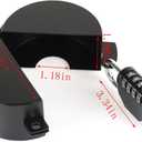 Gate Valve Locking Device (with Password Lock) Gate Valve Lock, Outdoor Faucet Lock, Removable and Easy to Use, Can Prevent Water Theft (Black)