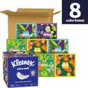 Kleenex Ultra Soft Facial Tissues, 8 Cube Boxes, 80 Tissues per Box, 3-Ply, Packaging May Vary (White)