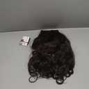 REECHO 24" Curly Wavy 4 Pieces Set Thick Clip in on Hair Extensions Dark Brown