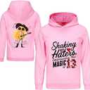The Cotton Cartoon Hoodie Hooded Pullover Sweatshirt, Cute Clothes Hoodies (Red)