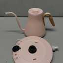 Gooseneck Electric Kettle with 1 Temperature Control for Pour Over Coffee & Tea, Quick Heating, BPA-Free Stainless Steel, Built-in Brew Timer, 1500W/0.9L (Munch Pink)