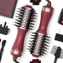 Gifts for Womans-Dual Voltage Hair Dryer Brush,Travel Hair Dryer,Dual Voltage Blow Hair Dryer Brush,European Blow Hair Dryer,110~240V Mini Portable Size for International Travel (Raspberry & Ros Gold)