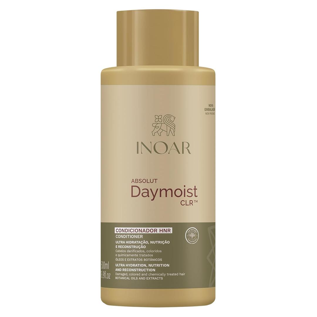 INOAR DayMoist Conditioner with Argan Oil Complex for Deep Conditioning & Repair, 16.9 Fl Oz