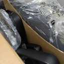 BestOffice | Ergonomic Office Chair | Mid-Back Swivel Desk Chair | Breathable Backrest & Lumbar Support | Adjustable Height | Sponge Seat | Rolling Wheels | Dark Black | for Adults & Women