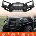 Front Fascia for Polaris Ranger Midsize 570 500 ETX EV 2016-2022 Accessories, Black Combined Front Lower Mesh Grille Bumper Brush Guard for Ranger Mid Size 570 500, Replace #5451005-070