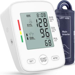 AILE Blood Pressure Monitor, Upper Arm Blood Pressure Machine, Automatic Blood Pressure Monitors for Home Use BP Monitors with Large Cuff 8.7-16.5 Adjustable, 2 * 99 Sets Memory, Digital LCD Display