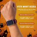 2 x Halloween Watch Bands for Apple Watch Band 38/40/41/42/44/49mm for Men Women, Silicone Waterproof Adjustable Printed Smartwatch Strap for iWatch Series 9 8 7 6 5 4 3 2 1 SE Replacement Wristband Gifts