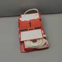 Cholemy 50 Pieces Christmas Gift Bags Snowflake Red and White Kraft Paper Bags with Handles for Winter Xmas Party Favor Goody, 5.91 x 3.15 x 8.27 Inches(Santa Claus)