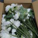 Thiccywoov 36 Bundles Artificial Flowers Peonies Roses 108 Heads Fake Silk Peony Bouquet Floral Arrangements for Wedding Bridal Shower Valentine's Day Table Centerpieces Vase Decoration(White)