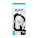 Nite Ize SlideLock 1.8 in. Dia. Stainless Steel Black Carabiner Key Holder