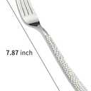 Supernal 300pcs Silver Plastic Forks,Premium Disposable Forks Polished,Special Hammered Design,Perfect for Big Party,Wedding and Any Catering Events,Perfect for Birthday,Party,Wedding