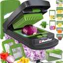 Mueller Pro-Series 10-in-1, 8 Blade Vegetable Chopper, Onion Mincer, Cutter, Dicer, Egg Slicer with Container, French Fry Cutter Potatoe Slicer, Home Essentials & Kitchen Gadgets, Salad Chopper 