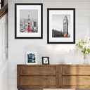 Hongkee 11x14 Picture Frames set of 3, Made of Glass and Black Wooden Photo frame - Displays 8x10 Picture with Mat or 11 x 14 Poster without Mat, Wall Collage Frame set