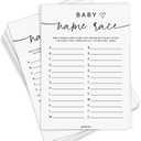 Name Race Baby Shower Game, Boy or Girl, Alphabet Baby Name Race, 50 Pack, Minimalist