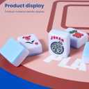 American Mahjong Tile Set Cute 166 Blue Mahjong Tiles 1.2-inch Travel Mahjong Game Set