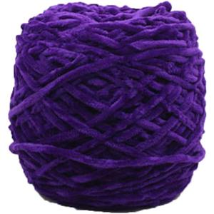 500g/1.1lb Velvet Yarn Deep Purple DIY Velvet Chenille Yarn Weaving Crochet Knitting Yarn DIY Knit Yarn Chunky Knit Yarn for Crochet Hat Scarf Knitting Materials (Deep Purple)