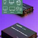 200M KVM IP Extender, Over RJ45 cat5e/6 1080P HDMI USB KVM Ethernet Extender one to Many by Gigabit Switch for PC DVR Loptop Support Mouse Keyboard Support Touch Screen Function (TX + RX)