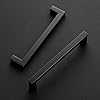 Ravinte 20 Pack 4-1/2 (4 Inch Hole Center) Inch Square Cabinet Handles Matte Black Pulls Drawer Pulls Kitchen Hardware Handles