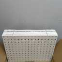 Spampur Peg Board, 4 Pack Metal PegBoard Organizer with Accessories, White Pegboard Panels with 50 Pcs Hooks and Baskets, Wall Organizer for Office, Craft Room Organization, Garage, Sewing Room