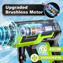 Highsam Cordless Handheld Washer,1500PSI Brushless Portable Cleaning Tool | 24000mAh Batteries,6-in-1+Rotating Nozzle, Foam Cannon,Battery Operated Washer with 16.4FT Hose for Car Home Patio Garden