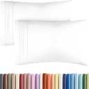 King Pillow Cases Set of 2 - Ultra Soft Hotel Quality Pillowcase Covers - Comfy, Cozy & Wrinkle Free - Shrinkage and Fade Resistant - Machine Washable Pillow Protectors - 2 Piece Set - Antique White