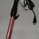 Extra-Long Barrel Rotating Curling Iron with Short Clamp, Automatic Curling Iron 1 Inch Creates Loose Curls  for Medium and Long Hair, High Heat 410F, Instant Heat up, Double Ceramic, Dual Voltage (Rose Gold)