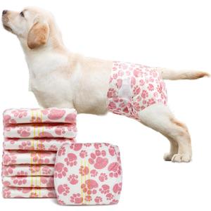 Dono Dog Diapers Female, Disposable Doggie Diapers, Super Absorbent Puppy Diapers with Adjustable Tail Hole, Wetness Indicator for Cats Doggy in Heat Period, Small, 16 Count