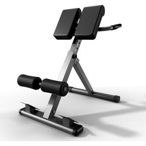 Roman Chair Hyperextension Bench Adjustable Back Extension Machine for Glutes, Hamstrings & Lower Back Foldable Multi-Purpose Workout Equipment for Home Gym