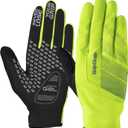 GripGrab Cycling Gloves Ride Thermal Winter Windproof Padded Touch Fleece Lined Gloves Cycling Winter (XX-Large, Yellow Hi-Vis)