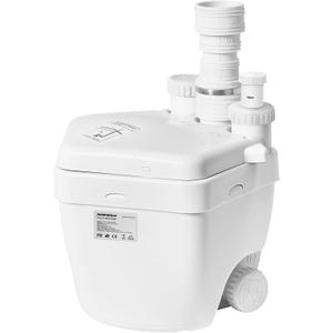 Upgraded 1 HP Utility Sink Pump with PCB Function Upflush to 36FT 2200GPH Under Sink Pump with 3 Water Inlets 1 Outlets Macerating Toilet System for Sink Shower Wash Bin Urinal Kitchen Basement