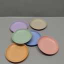 Mfacoy 6 PACK Unbreakable Dinner Plates, 6.9 Inch Wheat Straw Plates, Reusable Deep Plastic Plate, Lightweight Salad Plates for Camping/Kitchen, Dishwasher & Microwave Safe, Kids-toddler & Adult