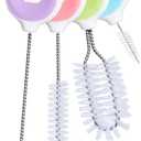 Munchkin Details Bottle and Cup Cleaning Brush 4 Piece Set with Key Ring