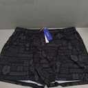 maamgic 5inch Mens Swim Trunks with Compression Liner 2-in-1 Swimming Shorts Stretch Quick Dry with Zipper Pockets (Black, XXL)