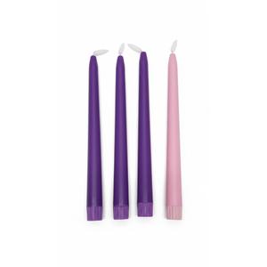 Four(4) Piece Set Christmas Season Decoration 9-inch LED Flameless Advent Candles