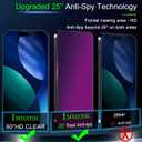 3 x IMBZBK [Auto-Dust Removal] Colorful Privacy Screen Protector for iPhone 17 Pro [Private] Accessories, 3 Pack Anti Spy Anti-Blue Light Tempered Glass, Briliant Gradient Purple