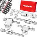 Benlari 1inch &1.5inch Driver Floorboard Extensions, Floorboard Spacer Extenders Kit Fit for Harley Touring Street Glide Road Glide Electra Glide Road King 2009-2024 FL Trikes 2009-2013, Chrome
