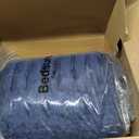 Bedsure Gentlesoft™ 2-in-1 Queen Comforter Set and Detachable Fluffy Blanket, Navy Blue Bedding Set for All Season Use, Detachable Design for Space Saving (Includes 2 Pillow Shams, 2 Pillowcases)
