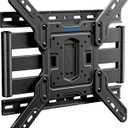 MOUNTUP Ultra Slim Full Motion TV Wall Mount, 1.3" Thin Low Profile TV Bracket for 26-60" LED OLED QLED TVs,Smooth Swivel Tilt Extension,Max Vesa 400x400mm,Up to 88lbs,Fits Single 12" 16" Studs,MU0062