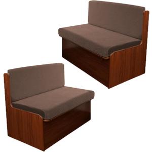 4PCS Rv Dinette Cushion Covers, Outdoor Rv Sofa Covers Washable Rv Seat Covers Furniture Protector Jacquard Stretchable Camper Cushion Covers with 2 Backrest Cover & 2 Bench Cover (Coffe)