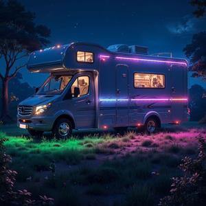 16.4FT RV Awning Lights with App / Remote Control, 12V Camper LED Light Strip with Music Sync, IP65 Waterproof Underglow LED Light Kit for Motorhome, Travel, Trailers, Outdoor Camping, Party BBQ