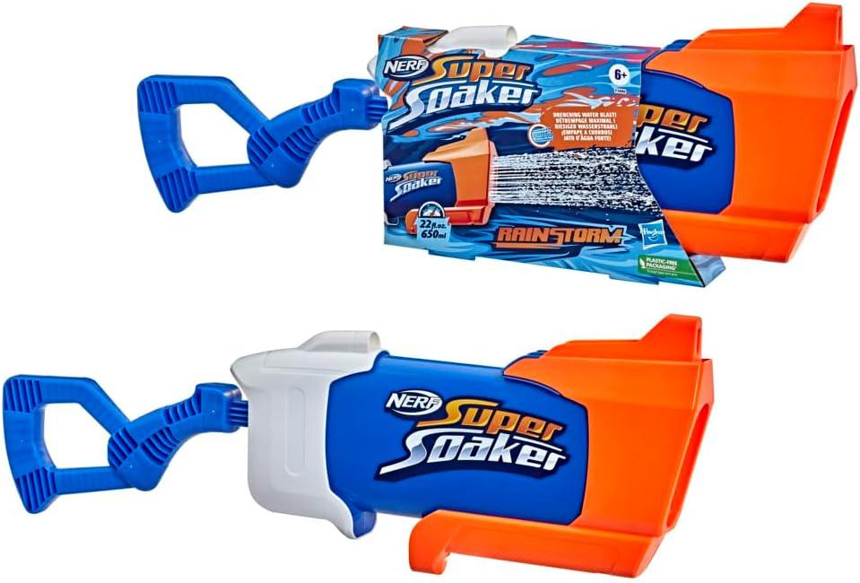 Nerf Super Soaker Rainstorm Water Blaster, Drenching Water Blast, Outdoor Water-Blasting Fun for Kids Teens Adults, Easy Fill and Blast, One Size