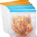 8 Pcs 3 Gallon Reusable Food Storage Freezer Bags, Large Capacity, BPA Free Reusable Food Pouches, Used For Home Food Storage And Camping (Multicolor 8 Pack)