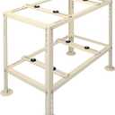 Mini Split Ground Stand for Ductless AC Condenser Heat Pump System.Heavy Duty Adjustable Double Levels Floor Stand Ground Mounting Bracket for 9000-18000 BTU