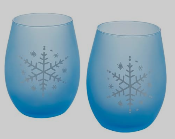 Table Tops Gallery 2 Piece Snowflake, blue