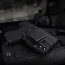 IWB Kydex Holster for Glock 43 G43X 43X MOS G48 MOS, Optic Cut Belt Carry, Right/Left Hand Black