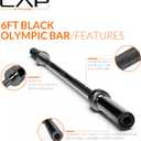 CAP Barbell 2-Inch Olympic Barbell Bars | 5 ft, 6 ft, & 7 ft | Multiple Options