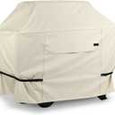 NettyPro Gas BBQ Grill Cover 56 Inch Waterproof 600D Heavy Duty Outdoor Barbecue Cover for Char-Broil, Brinkmann, Nexgrill Grills and More, Beige (56W x 24D x 46H)