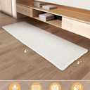 AMOAMI Upgraded Waffle Runner Rug Super Absorbent Non Slip Bath Mats for Bathroom Floor, Washable Boho Bathroom Runner Rug with Tassels, Ideal for Hallway Bedroom Laundry Room, 2' x 6', White